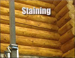  Bland County, Virginia Log Home Staining